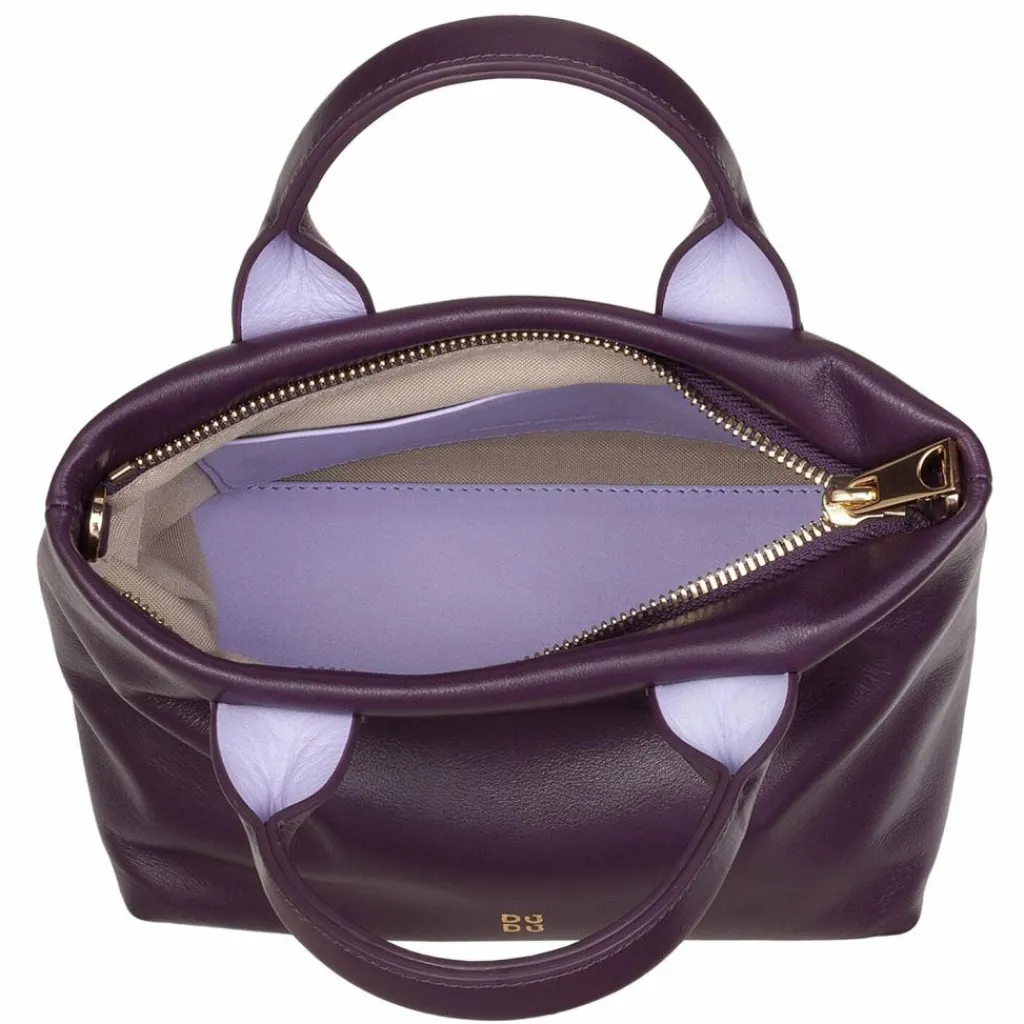 DuDu Henkeltaschen<Ibiza Handtasche Leder 22 cm deep purple