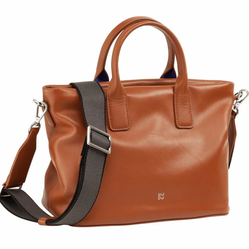 DuDu Henkeltaschen<Jaqueline Handtasche Leder 28 cm zimt