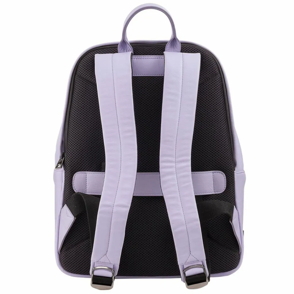 DuDu Lederrucksäcke|Daypacks<New York Daypack Leder 41 cm Laptopfach provence lilac
