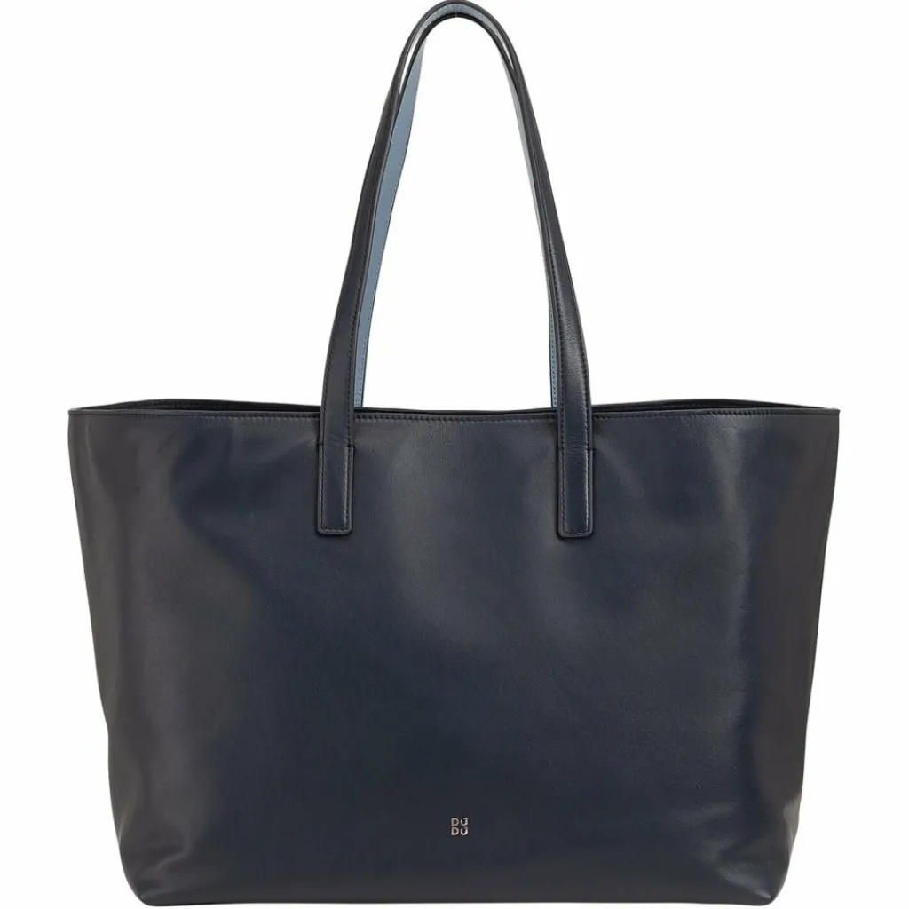 DuDu Pauline Shopper Tasche Leder 36 cm navy