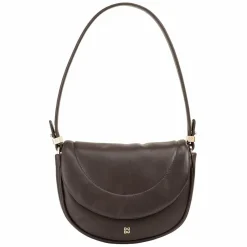 DuDu Schultertaschen<Schultertasche Leder 22 cm coffee brown