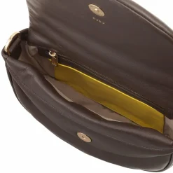 DuDu Schultertaschen<Schultertasche Leder 22 cm coffee brown
