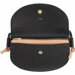 New DuDu Skye Umhängetasche Leder 21 cm black rose