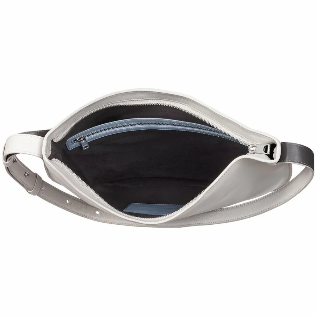 DuDu Schultertaschen|Henkeltaschen<Sylvie Schultertasche Leder 36.5 cm pearl grey