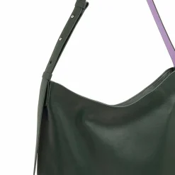 DuDu Schultertaschen|Henkeltaschen<Sylvie Schultertasche Leder 36.5 cm mangrove
