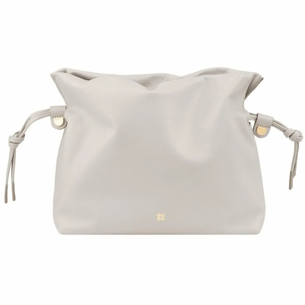DuDu Umhängetasche Leder 26 cm pearl grey
