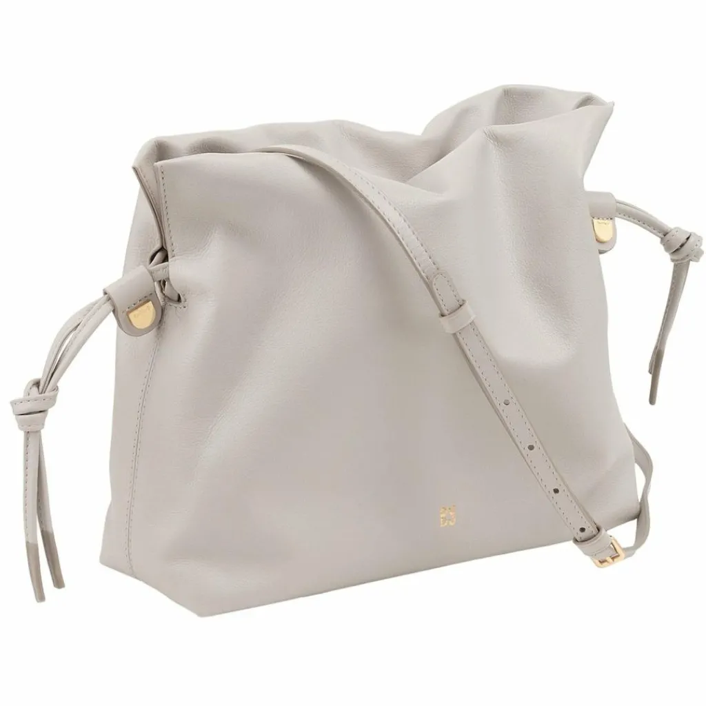 DuDu Umhängetasche Leder 26 cm pearl grey