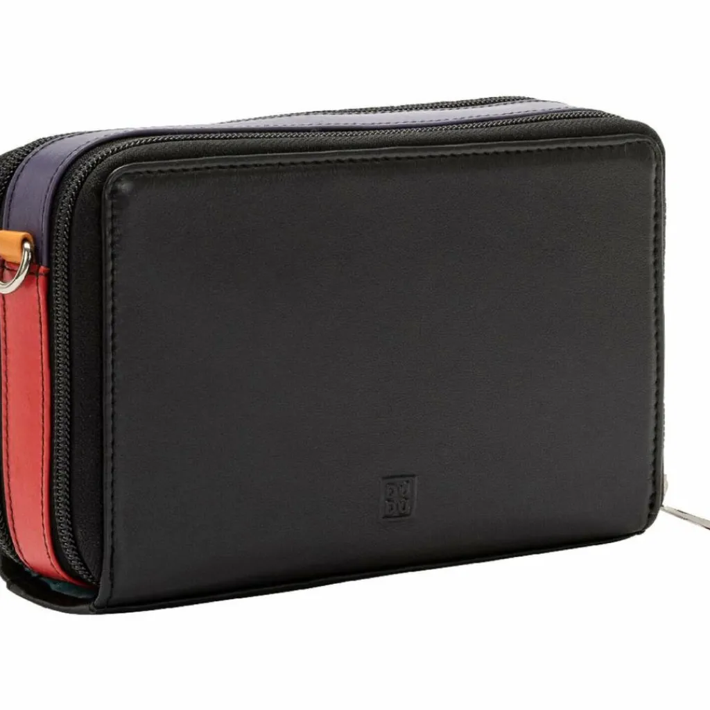 DuDu Umhängetaschen<Umhängetasche Leder 19 cm schwarz