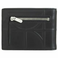 Best DuDu Up Geldbörse RFID Schutz Leder 11 cm Geldscheinklammer black-pastel blue