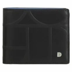 DuDu Herrengeldbörsen Querformat<Up! Geldbörse RFID Schutz Leder 10.5 cm black-pastel blue