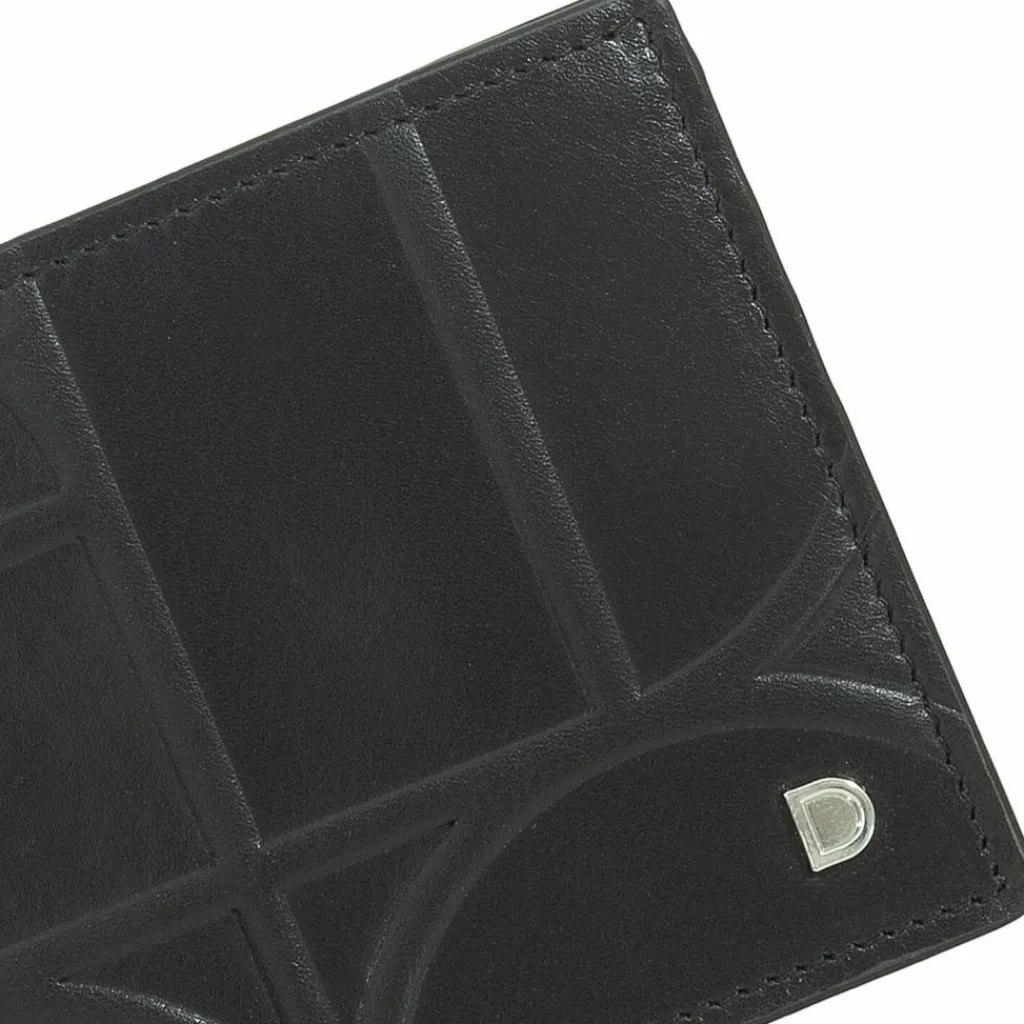 Sale DuDu Up! Geldbörse RFID Schutz Leder 10.5 cm black-orange