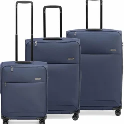 Epic Weichgepäck|4-Rollen Koffer<Discovery 4-Rollen Kofferset 3tlg. navyblue