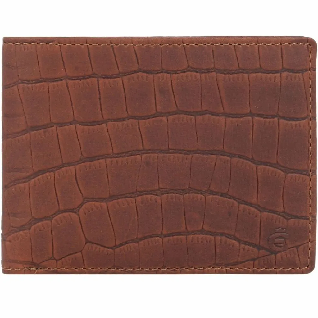 Clearance Esquire Croco Geldbörse RFID Schutz Leder 12 cm braun