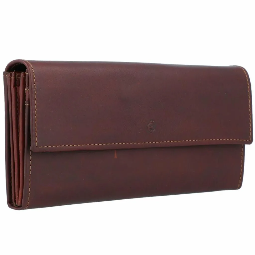 Esquire Damengeldbörsen Querformat<Dallas Geldbörse Leder 18 cm braun