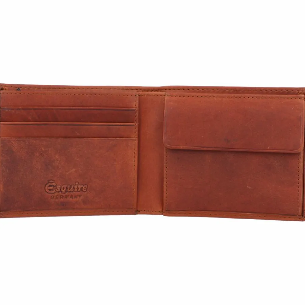 Esquire Herrengeldbörsen Querformat<Dallas Geldbörse Leder 10 cm braun