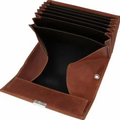 Esquire Herrengeldbörsen Querformat<Dallas Geldbörse Leder 18 cm braun