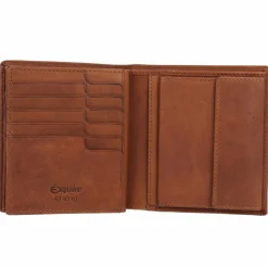 New Esquire Dallas Geldbörse RFID Schutz Leder 11 cm braun