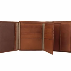 New Esquire Dallas Geldbörse RFID Schutz Leder 11 cm braun