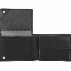 Esquire Herrengeldbörsen Querformat<Dallas Geldbörse RFID Schutz Leder 13 cm schwarz