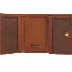 Esquire Herrengeldbörsen Querformat|Damengeldbörsen Querformat<Dallas Geldbörse RFID Schutz Leder 10 cm braun