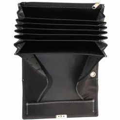 Esquire Herrengeldbörsen Querformat|Damengeldbörsen Querformat<Dallas Kellnerbörse Leder 18 cm schwarz