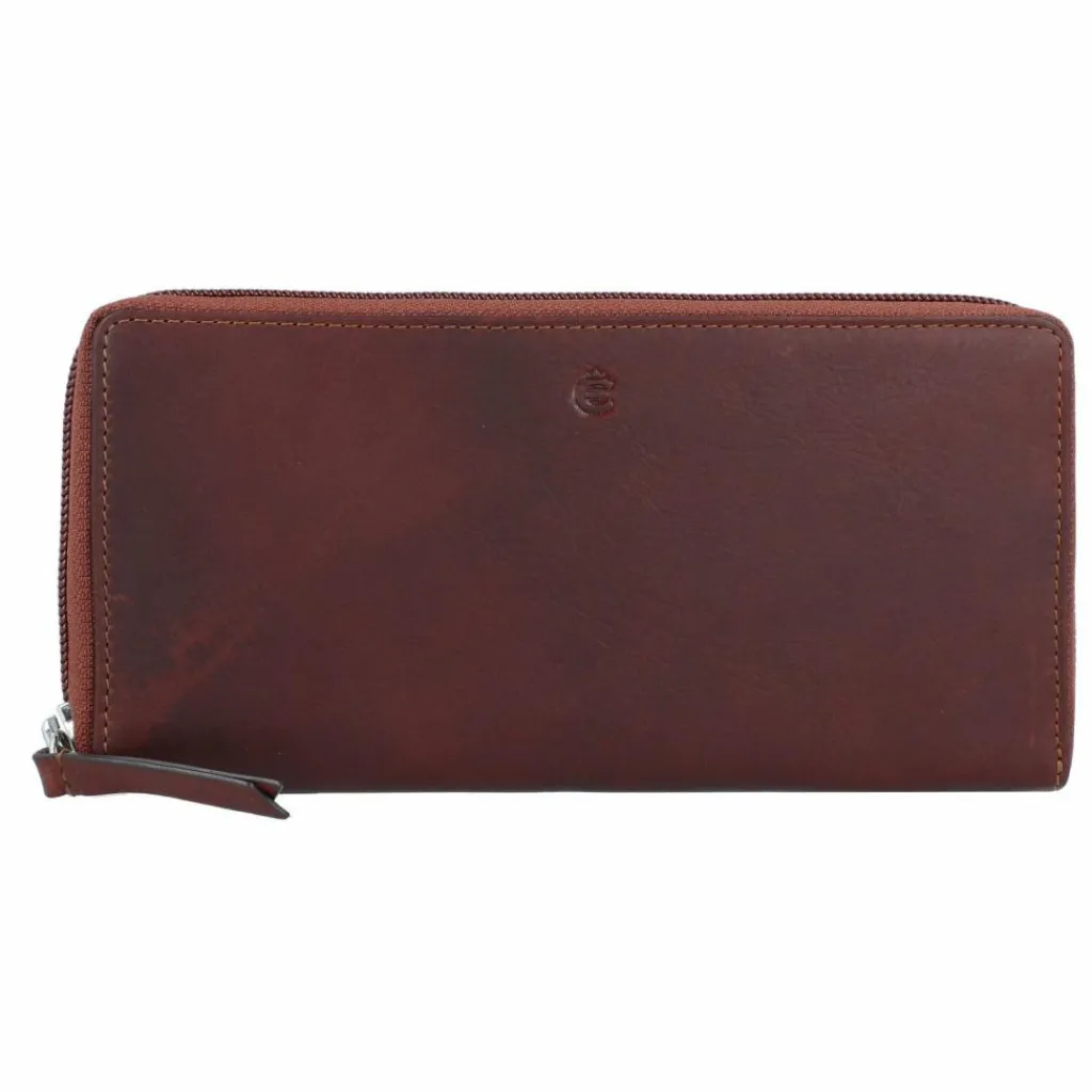 Esquire Damengeldbörsen Querformat<Dallas Geldbörse Leder 19 cm braun