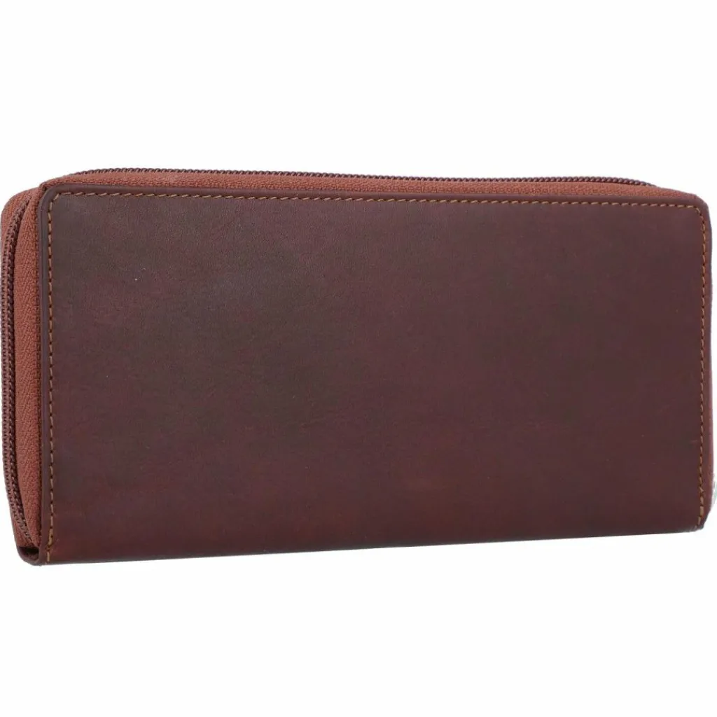 Esquire Damengeldbörsen Querformat<Dallas Geldbörse Leder 19 cm braun