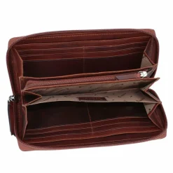 Esquire Damengeldbörsen Querformat<Dallas Geldbörse Leder 19 cm braun