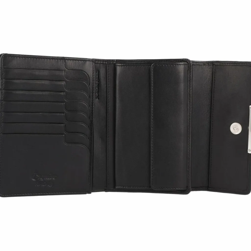 Esquire Damengeldbörsen Querformat<Helena Geldbörse RFID Leder 14 cm schwarz