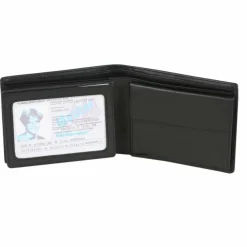 Clearance Esquire Logo Geldbörse V Leder 12,5 cm schwarz