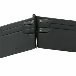 Esquire Logo Kreditkartenetui Leder 11 cm schwarz
