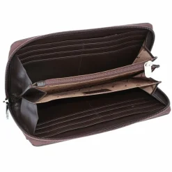 Esquire Damengeldbörsen Querformat<New Silk Geldbörse Leder 19 cm braun