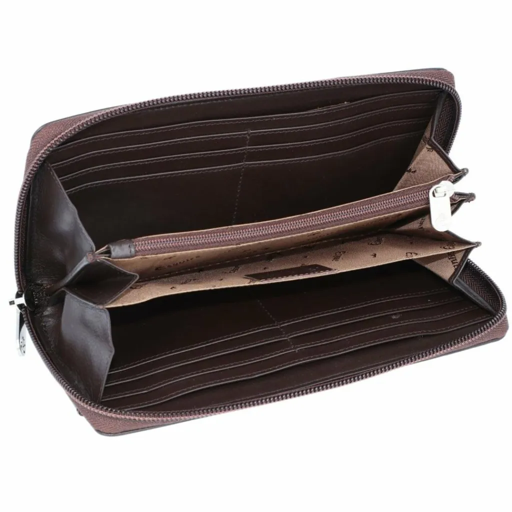 Esquire Damengeldbörsen Querformat<New Silk Geldbörse Leder 19 cm braun