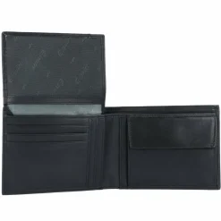 Best Esquire New Silk Geldbörse Leder 12 cm schwarz