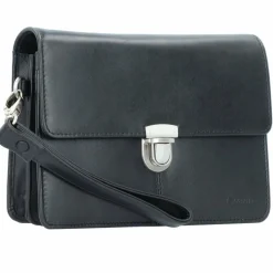 Hot Esquire Oxford Handgelenktasche Leder 24 cm schwarz