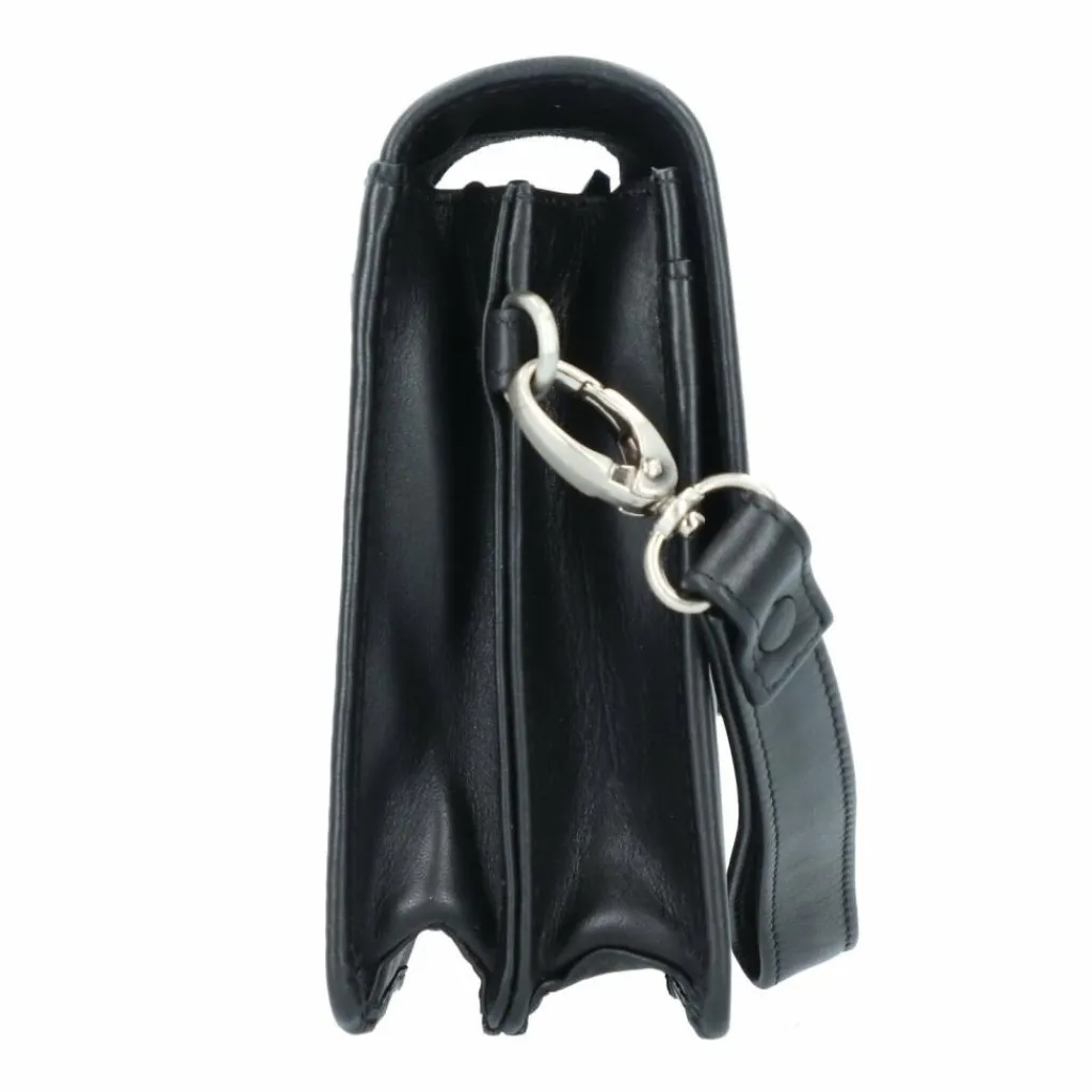 Hot Esquire Oxford Handgelenktasche Leder 24 cm schwarz