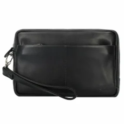 Esquire Herrentaschen<Oxford Handgelenktasche Leder 23 cm schwarz