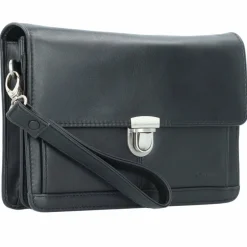 Esquire Herrentaschen<Oxford Handgelenktasche Leder 22 cm schwarz
