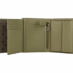 Esquire Damengeldbörsen Hochformat<Peru Geldbörse RFID Leder 9,5 cm olive
