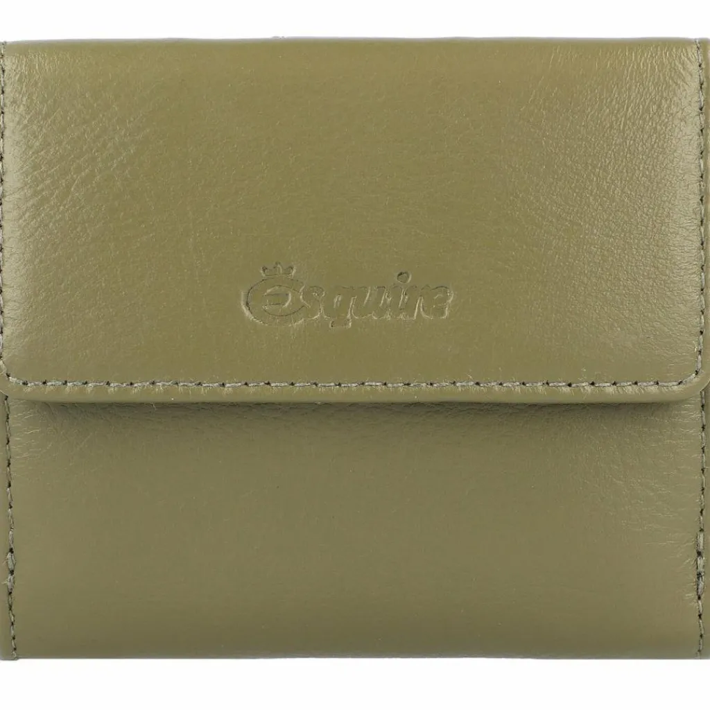 Esquire Damengeldbörsen Querformat<Peru Geldbörse RFID Leder 10 cm olive