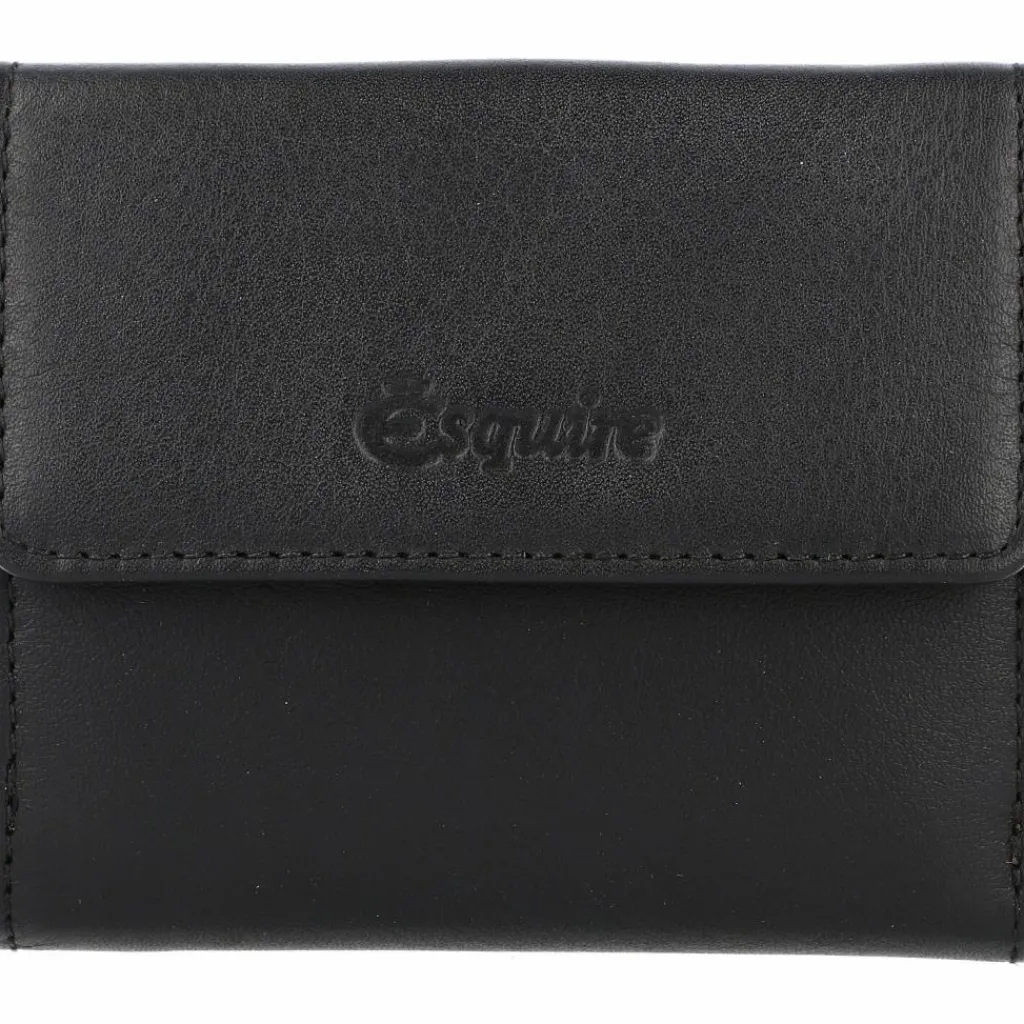 Esquire Damengeldbörsen Querformat<Peru Geldbörse RFID Leder 10 cm schwarz
