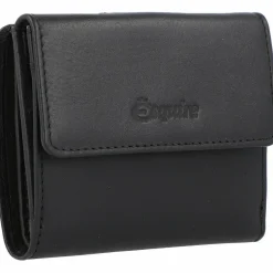 Esquire Damengeldbörsen Querformat<Peru Geldbörse RFID Leder 10 cm schwarz
