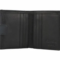 Esquire Damengeldbörsen Querformat<Peru Geldbörse RFID Leder 10 cm schwarz