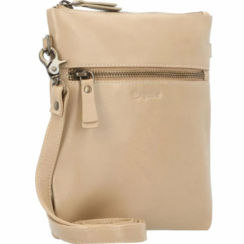 Outlet Esquire Peru Umhängetasche Leder 17 cm taupe