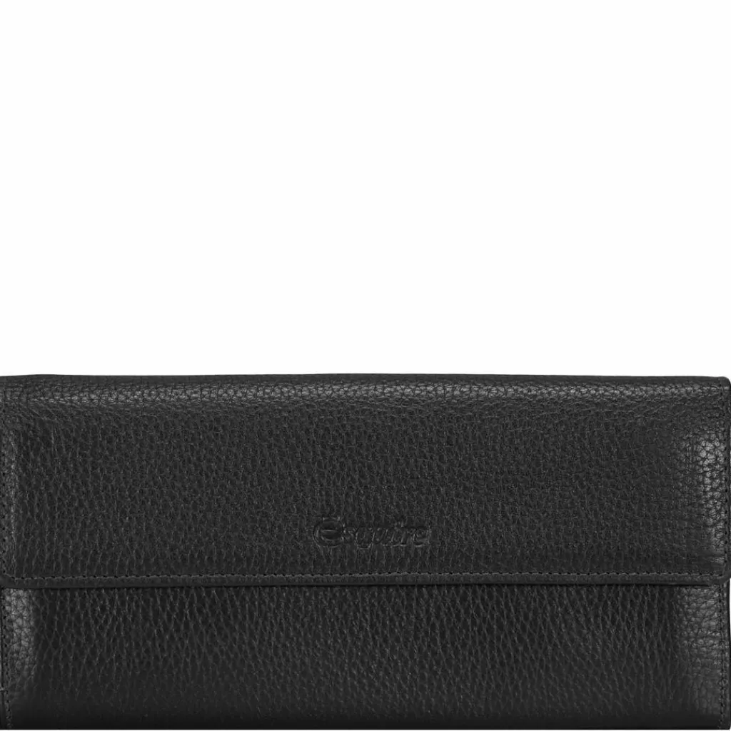 Esquire Damengeldbörsen Querformat<Primavera Geldbörse I Leder 18 cm schwarz