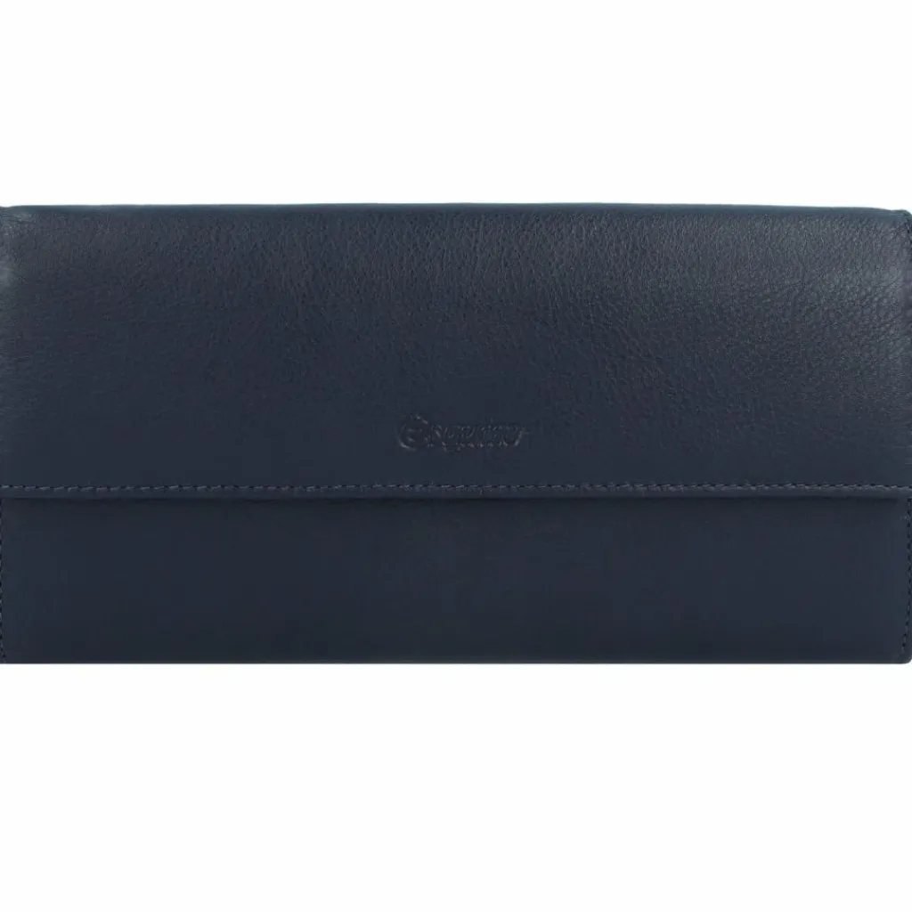 Esquire Damengeldbörsen Querformat<Viktoria Geldbörse RFID Leder 18,5 cm navy
