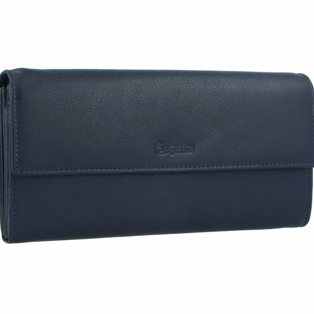 Esquire Damengeldbörsen Querformat<Viktoria Geldbörse RFID Leder 18,5 cm navy