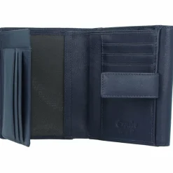 New Esquire Viktoria Geldbörse RFID Leder 12 cm navy