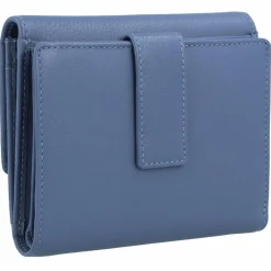 Esquire Damengeldbörsen Querformat<Viktoria Geldbörse RFID Leder 12 cm taubenblau