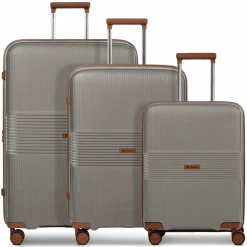 Farmhood Koffersets Als Hartgepäck|Koffersets 3-Teilig<Eco Edition 02 4 Rollen Kofferset 3-teilig mit Dehnfalte cappuccino